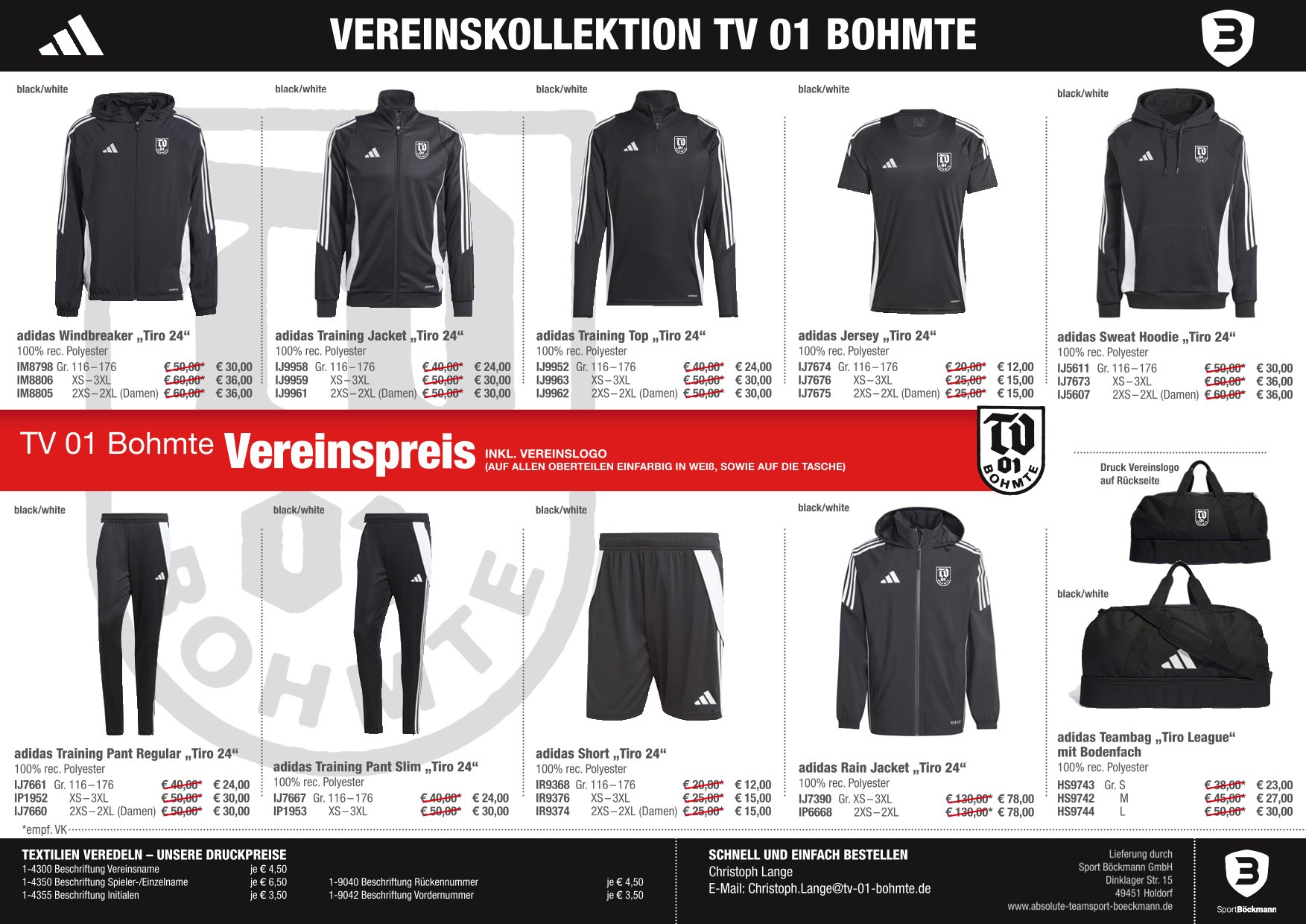 Letzten 3 Bestell-Termine für die aktuelle Fanshop-Kollektion